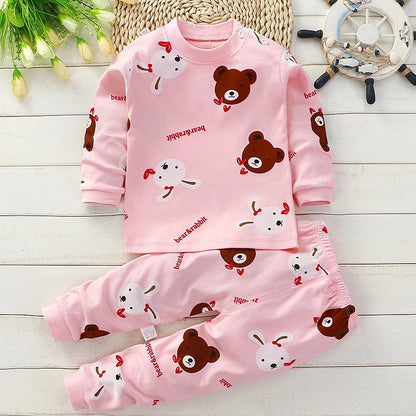 Kids Clothes Children Sets Children's Clothing Boys Girls CottonAutumn winter Clothing Pants Sleepwear Underwear Christmas Gift Good Vibrations
