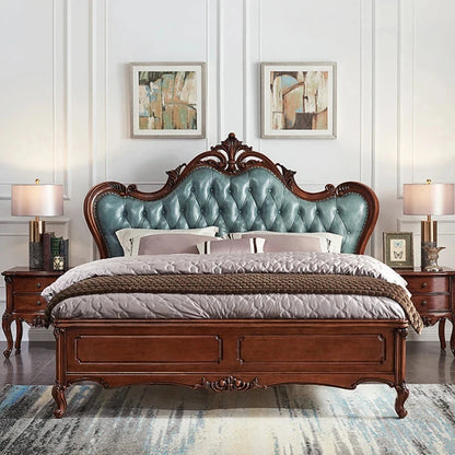 King Size Bedroom Bed European Aesthetic Storage Double Bed Modern Wood Camas De Matrimonio Dormitorio Luxury Furniture Good Vibrations