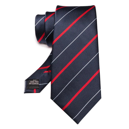 EASTEPIC Men's Gifts of Striped Ties Red Neckties for Gentlemen in Fine Apparel Fashionable Accessories for Social Occasions Good Vibrations