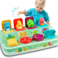 Pop Up Animal Toy, Interactive Baby Toys for 1-3 Year Olds, Montessori Cause & Effect Toys, Early Learning Toys for Toddlers Good Vibrations