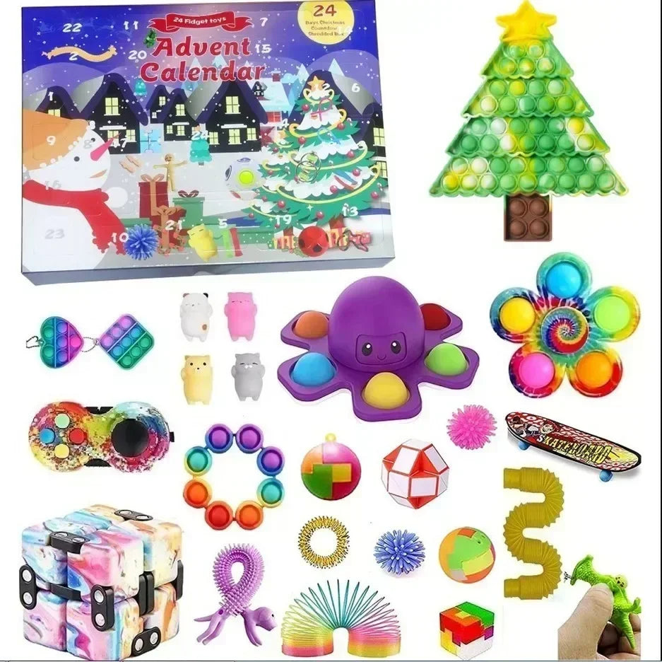 Christmas Advent Calendar for Kid girls boys gift Set for Chritmas Party 24 Days Countdown Calendar calendario de adviento Good Vibrations