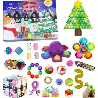 Christmas Advent Calendar for Kid girls boys gift Set for Chritmas Party 24 Days Countdown Calendar calendario de adviento Good Vibrations
