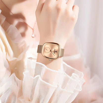 POEDAGAR Luxury Fashion Elegant Ladies Watch Waterproof Watch for Woman Mesh Stainless Steel Quartz Women's Watches Female Reloj Good Vibrations