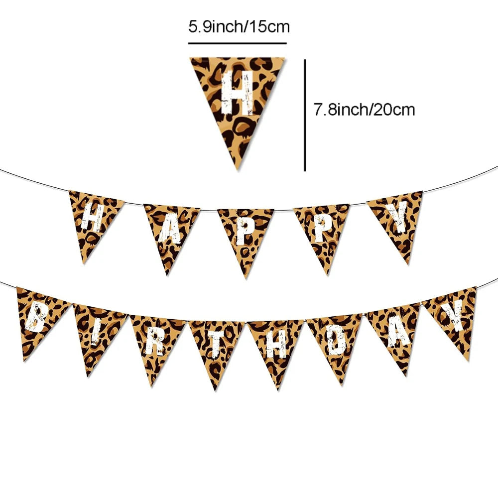 Jungle Animal Print Party Paper Plates Tiger Giraffe Leopard Disposable Plate Kids Birthday Decor Safari Themed Party Supplies Good Vibrations