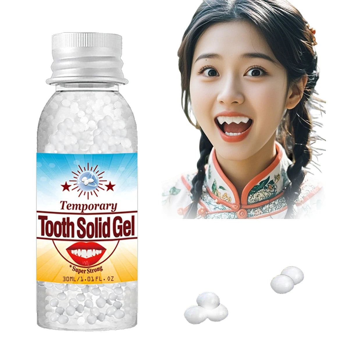 Party Temporary Teeth Decoration: Can Be Used for Party Temporary Teeth - Perfect for Gatherings and Daily Decoration - Ca Good Vibrations