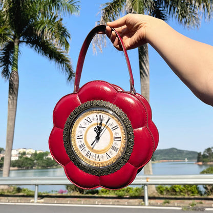 Designer Purses and Handbags Shoulder Bags funny clock-shaped bag funny Women's round bag Woman's bag High quality Good Vibrations