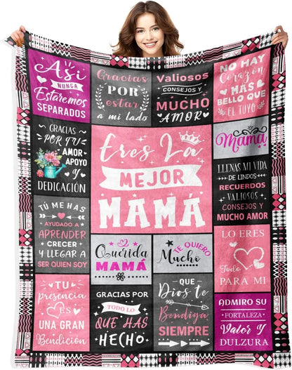 Gifts from Daughter Son for Mother's Day Birthday Mom Gifts Anniversary Unique Gifts for Mom Super Soft Flannel Throw Blankets Good Vibrations