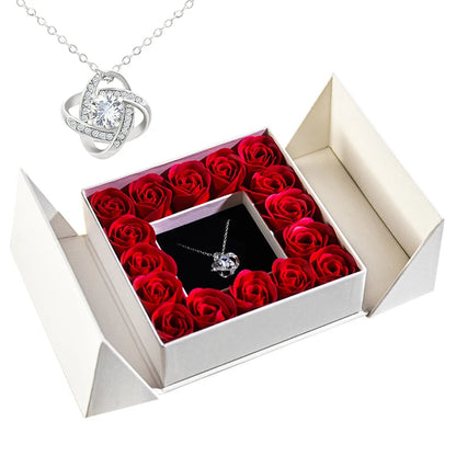 Gifts for Women Jewelry Pendant Necklace /w Soap Eternal Rose Gift Box Mother's Day Necklace Jewelry Wedding Anniversary Gifts Good Vibrations