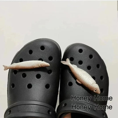 Funny Fish Shoe Charms for Crocs High Quality Shoes Accessories DIY Shoes Decoration Garden Shoes Decor Gifts Lovely Good Vibrations