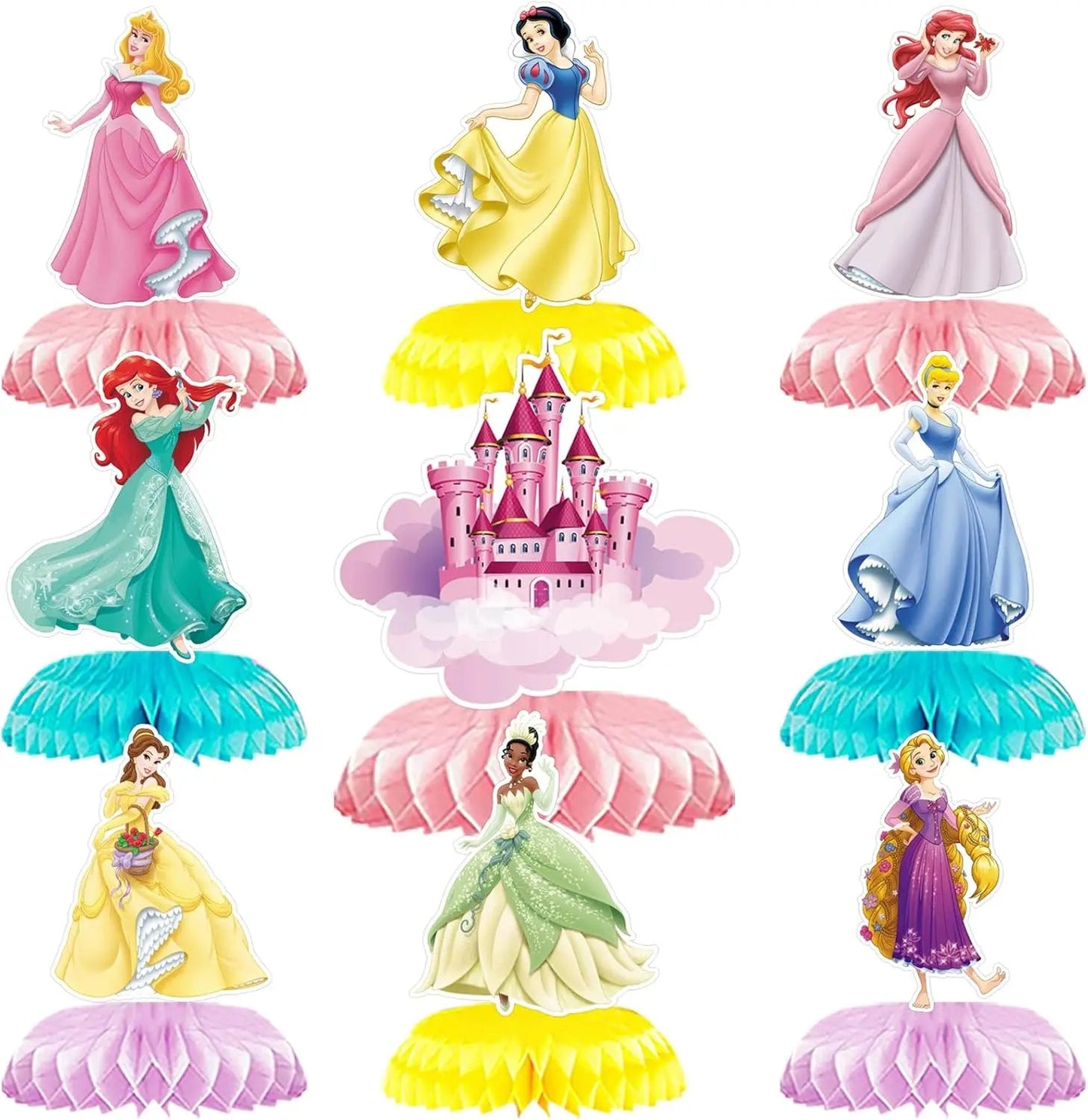 Princess Party Favor Girls' Happy Birthday Banner Princess Pinata Fillers Mask Stickers Disposable Tableware Set Decorations Good Vibrations
