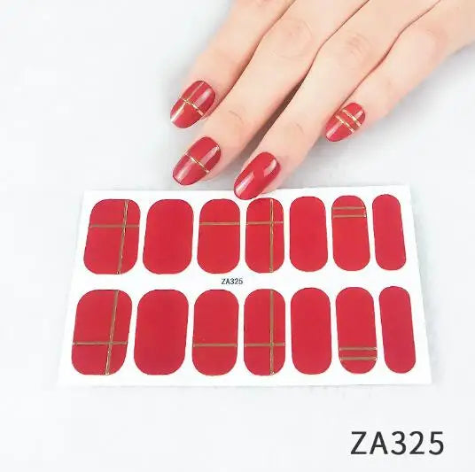 Nail Stickers DIY Decals For Nail Art Wraps Women Beauty Full Cover Nail Manicures Decorations Uñas Postizas Press On Nails Good Vibrations