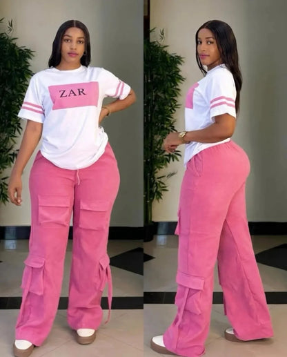 Casual Printed Multi-Pocket Workwear Set Free Shipping Women's Skirt Suiting Ensemble from Mainland China AE Stock Brand Good Vibrations