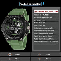 Top Luxury Electronic Watch for Man Outdoor Sport Watch Stopwatch Waterproof Calendar Digital Clock 24355 Good Vibrations
