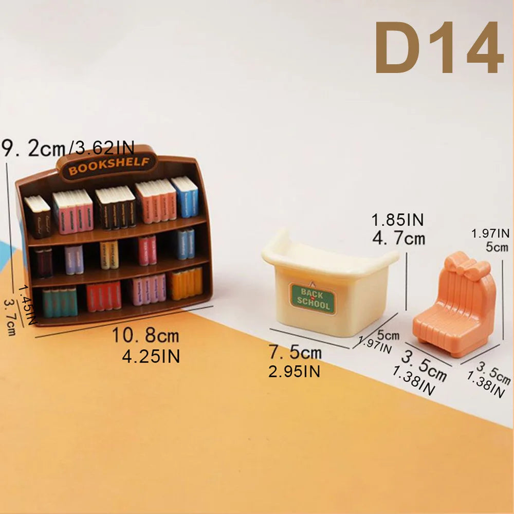 1:12 Miniature Furniture Forest Family Kitchen Toy Dining Table Dollhouse Accessories Bathroom Pretend Play For Girl Gifts Toys Good Vibrations