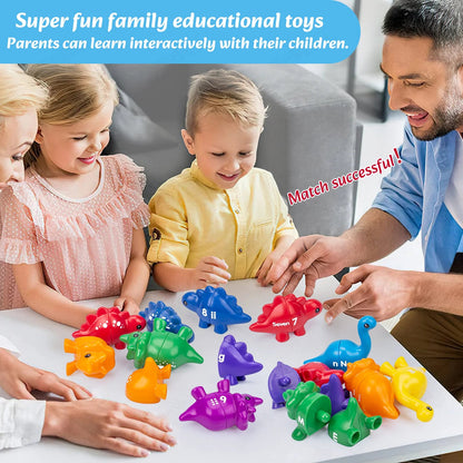 Matching Dinosaur Toy With storage bucket Montessori Toys for Kids Counting Learning Toys for Toddlers Children Development Game Good Vibrations