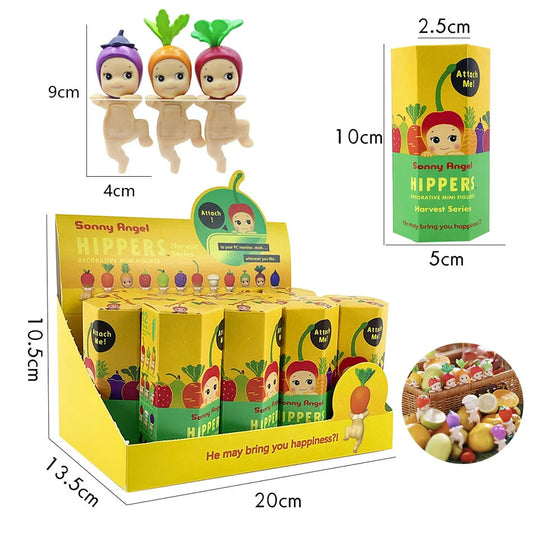 High Quality Angel Hippers Mini Figures Harvest Fruit Blind Box Mysteries Kawaii Ornaments Doll Kid Surprise Christmas Cute Gift Good Vibrations