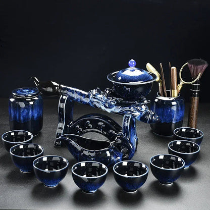 Porcelain Gaiwan Chinese Tea Set Complete Set Puer Chinese Portable Tea Set Luxury Vintage  Tea Ceremony Good Vibrations
