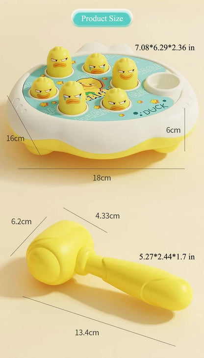 Duck/Frog/Pig Baby Toy Montessori Learning Game Educational Puzzle Gift for 12 24 Months Toddler Boy/Girl with Hammer Good Vibrations