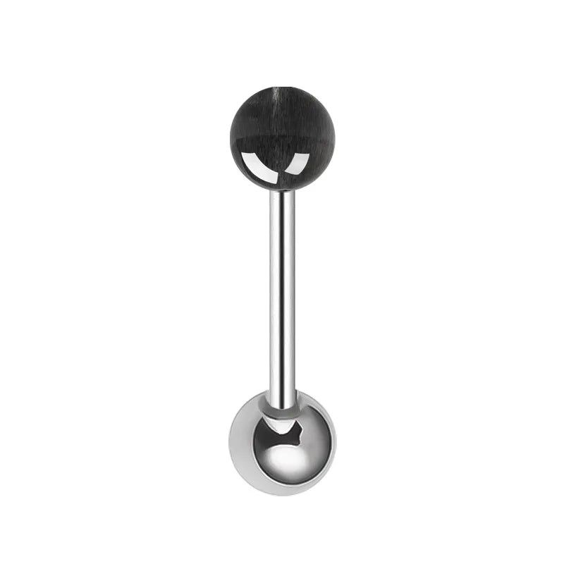 Surgical Steel Tongue Rings for Women Charming Opal Stone Tongue Barbells Piercing Body Jewelry 14g Good Vibrations