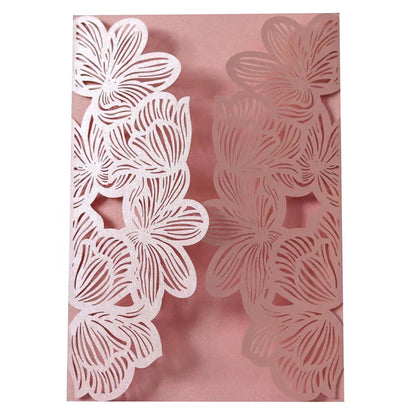 10/20pcs Flowers Wedding Invitations Card White Paper Birthday Gift Greeting Card Cover Wedding Engagement Party Decor Supplies Good Vibrations