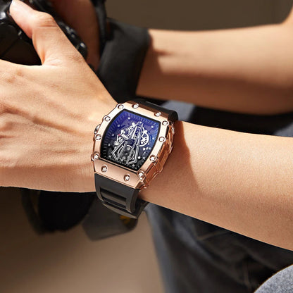 Foreign Trade Watch Large Dial For Men Quartz Waterproof Sport Square Luminous Watch For Men Good Vibrations