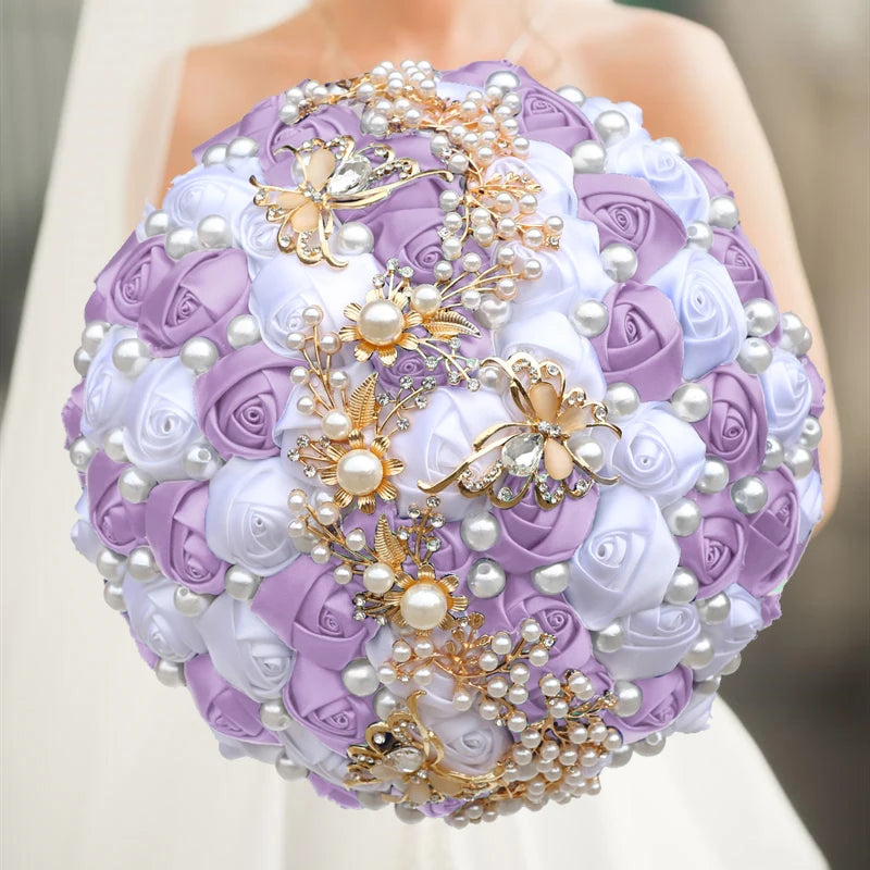 Green Crystal Wedding Bouquet Red Brooch bouquet wedding Wedding flowers Bridal Bouquets Good Vibrations