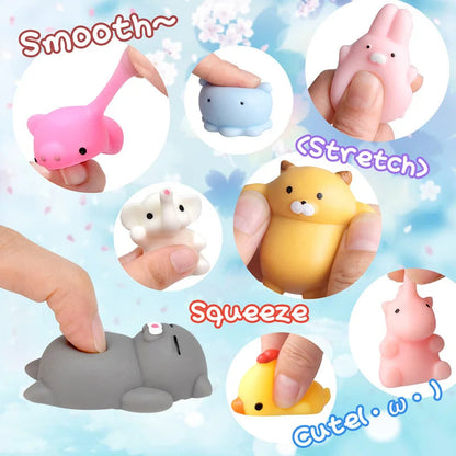 15PCS Kawaii Squishies Mochi Anima Squishy Toys For Kids Antistress Ball Squeeze Party Favors Stress Relief Toys For Birthday Good Vibrations