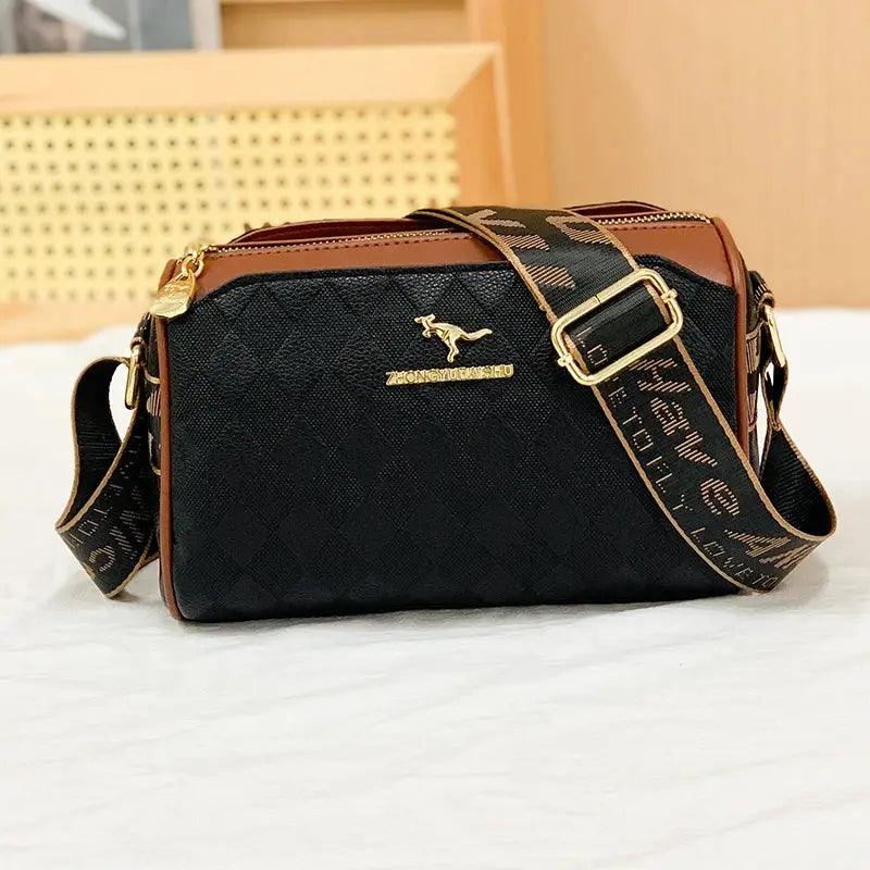 Luxury High Quality Women Messenger Bag Famous Designer Lady Shoulder Bags Fashionable Checkered Trendy Crossbody Bolsas Sac A Good Vibrations