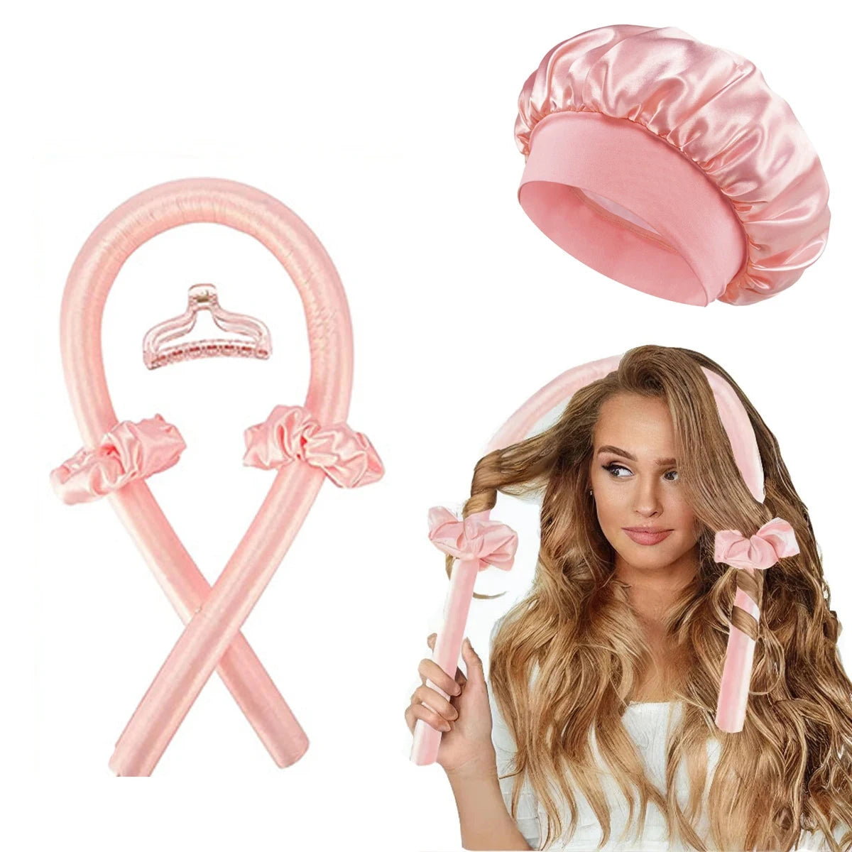 Heatless Curling Rod Headband Night Cap No Heat Hair Curler Hair Rollers Soft Curlers Lazy Curls Sleeping Bonnet Styling Tools Good Vibrations