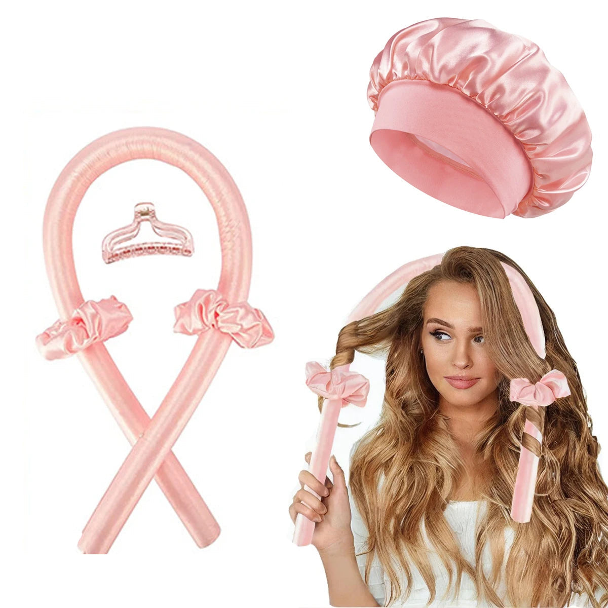 Heatless Curling Rod Headband Night Cap No Heat Hair Curler Hair Rollers Soft Curlers Lazy Curls Sleeping Bonnet Styling Tools Good Vibrations