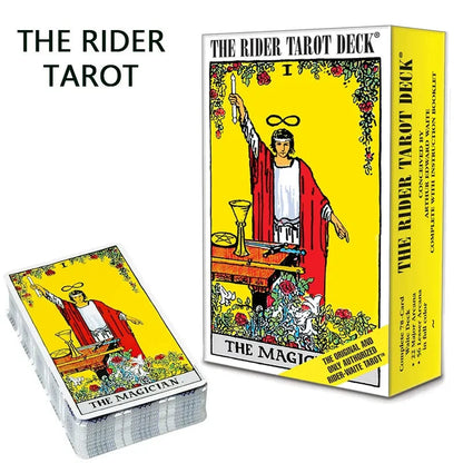 English/Spanish Version Classic The Rider Tarot Card Prediction Divination Board Game Toy Holiday Games Waite Tarot Deck Booklet Good Vibrations