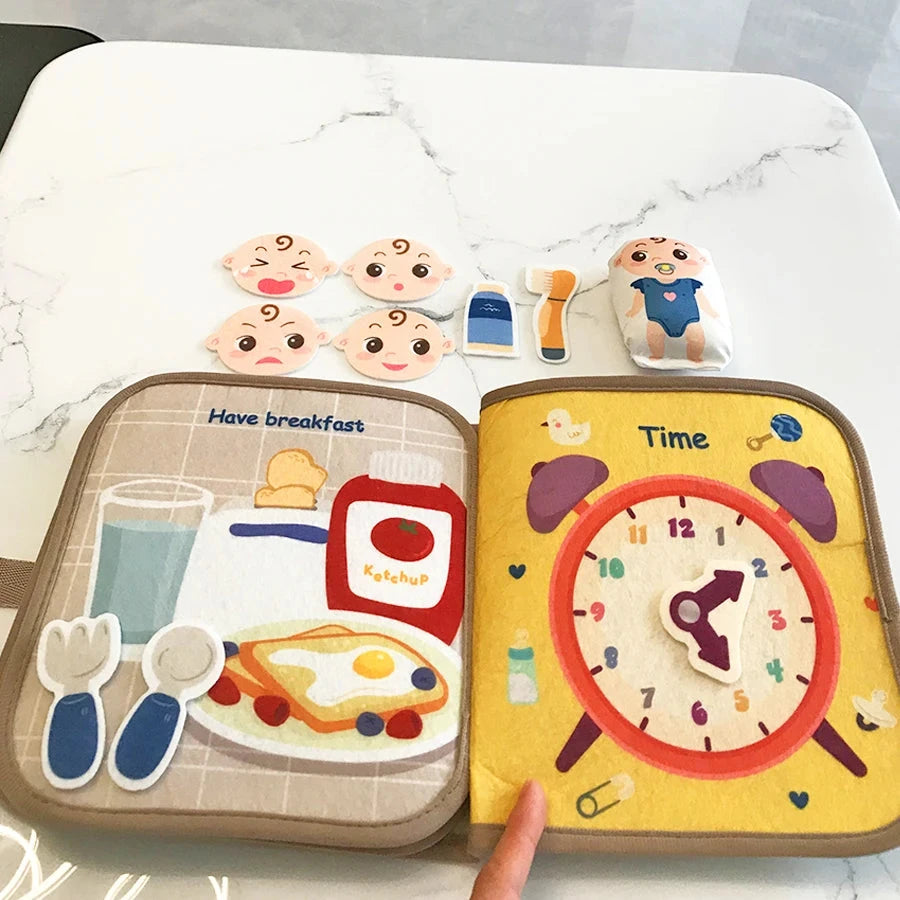 Early Education English Interactive Cognitive Cloth Books Baby Learning Books Baby Soft Books Children's Toys Good Vibrations