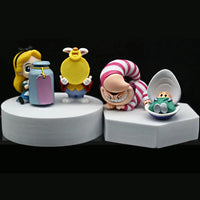 4Pcs/Set Cartoon Anime Figures Alice Cheshire Cat White Rabbit Pvc Action Figure Model Dolls Toys For Children Christmas Gift Good Vibrations Adult Super Store