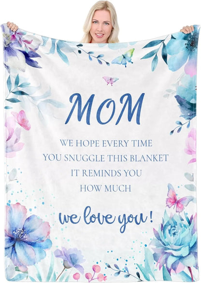 Gifts from Daughter Son for Mother's Day Birthday Mom Gifts Anniversary Unique Gifts for Mom Super Soft Flannel Throw Blankets Good Vibrations