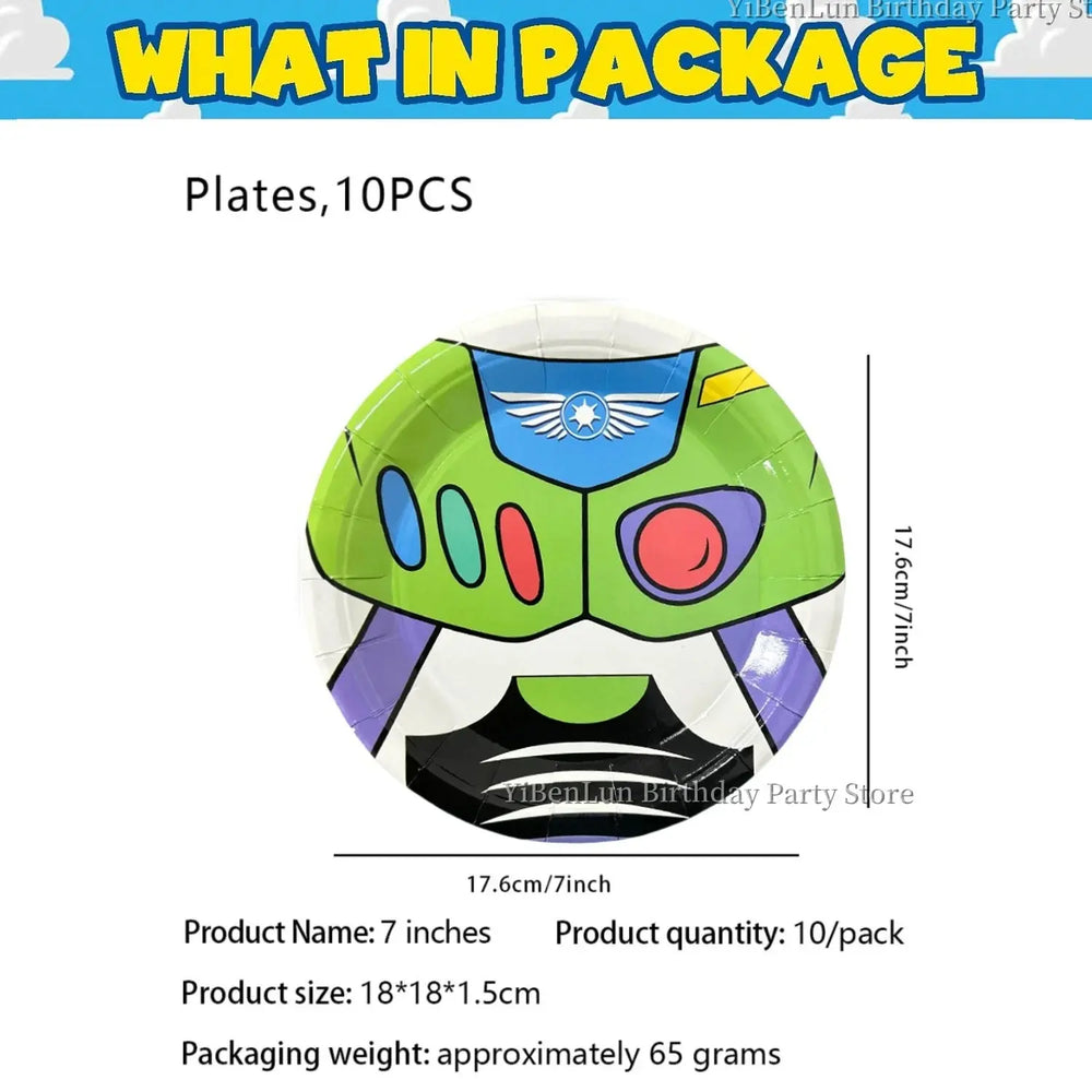 7/9 inch Toy Story Party Plates Birthday Decor Tableware Buzz Lightyear Paper Dish Cups Baby Shower Kids Favors Party Supplies Good Vibrations