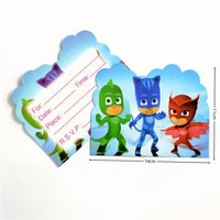 PJ Masks Birthday Invitation Cards party Decor PJ Masks Paper Cards Greetings Card Celebrate Birthday Kids Favors Party Supplies Good Vibrations