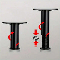 1pc Adjustable Bed Frame Support Legs - Heavy Duty Steel Furniture Feet for King Bed, Sofa, Table - Extra Durable and Sturdy Good Vibrations