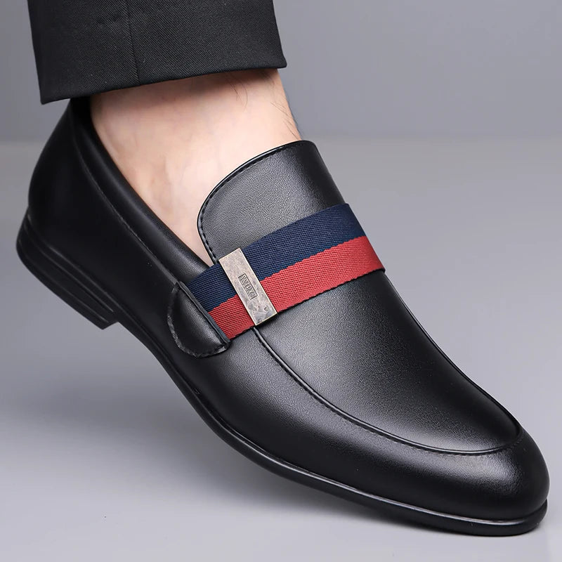 Mens Formal Shoes 2026 Fashion Patent Leather Dress Shoes for Men Loafers Spring Autumn Brand Business Office Wedding Footwear Good Vibrations