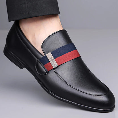 Mens Formal Shoes 2026 Fashion Patent Leather Dress Shoes for Men Loafers Spring Autumn Brand Business Office Wedding Footwear Good Vibrations