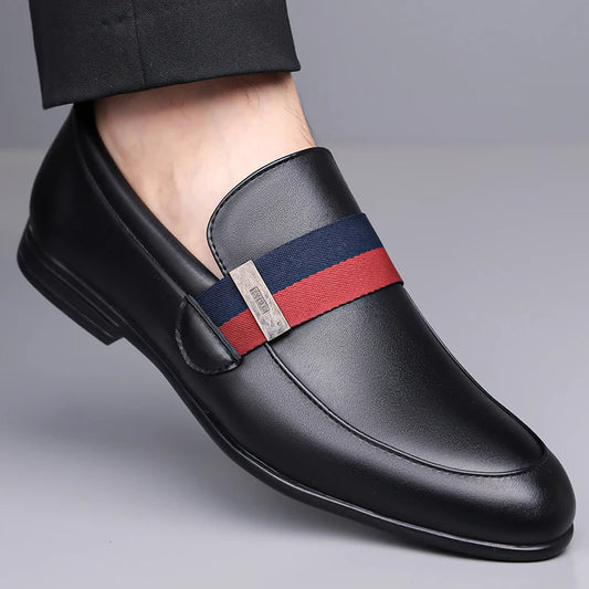 Mens Formal Shoes 2026 Fashion Patent Leather Dress Shoes for Men Loafers Spring Autumn Brand Business Office Wedding Footwear Good Vibrations