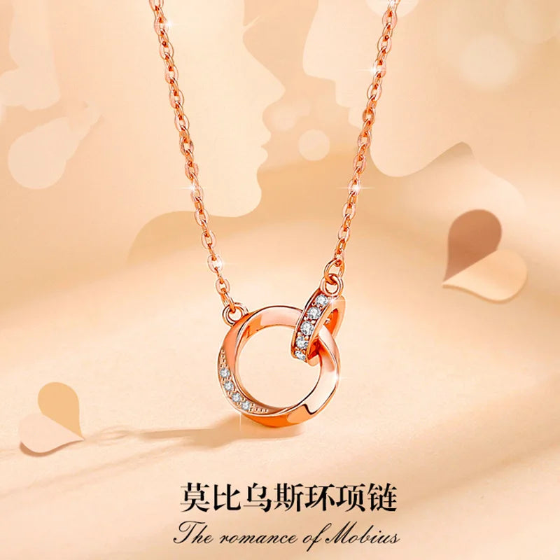 925 Sterling Silver AAA Zircon Necklace Chain High Quality Fashion Jewelry For Women Men Wedding Birthday Party Gift Good Vibrations