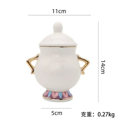 Disney Teapot Cute Cartoon Beauty And The Beast Coffee Pots Mug Mrs Potts Chip Cup Tea Cup Pots One Tea Set Droshipping Desk Gif Good Vibrations Adult Super Store