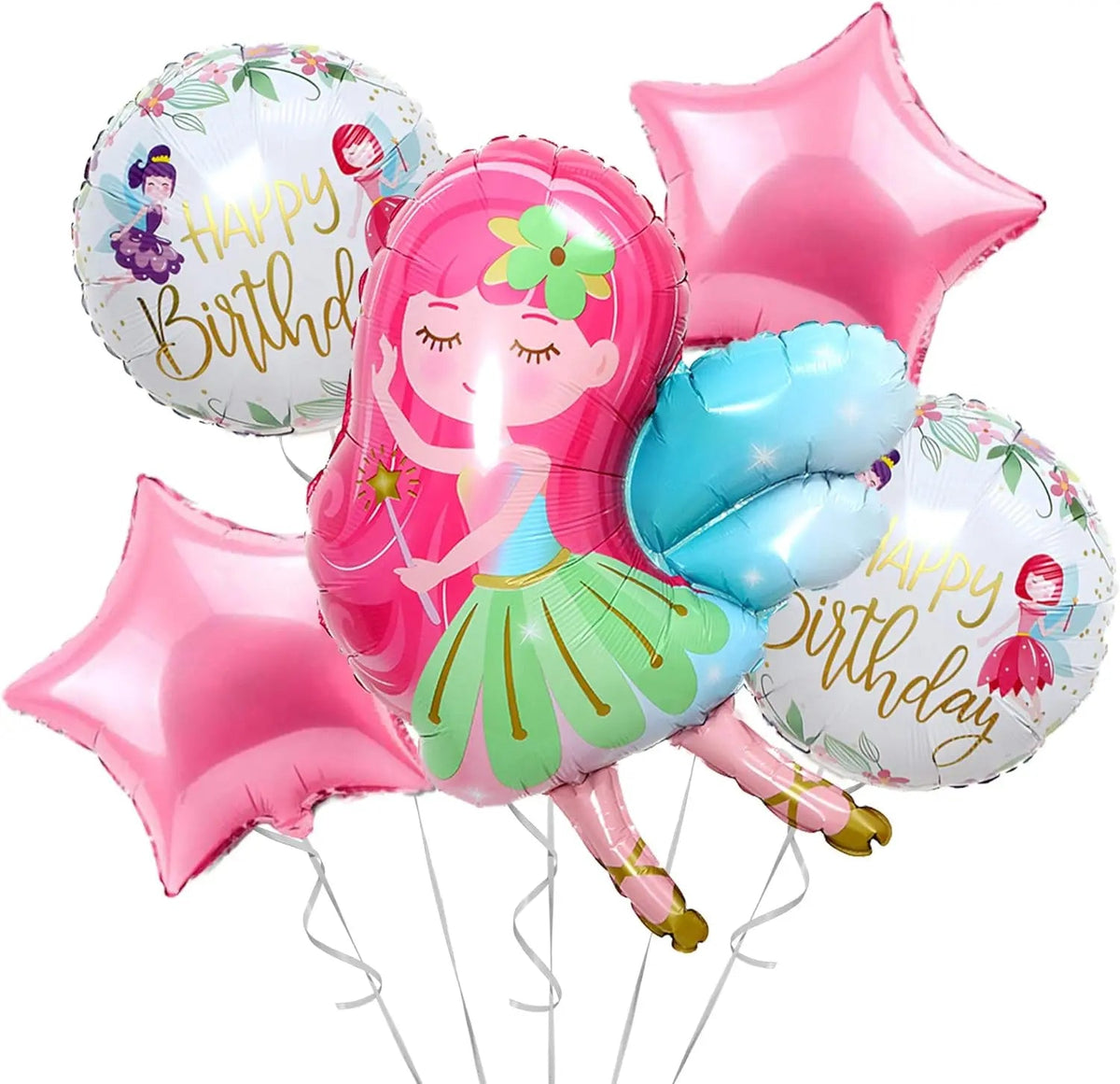 Fairy Party Supplies for Girl Birthday Fairies Enchanted Themed Baby Shower Party Decor Garden Flower Disposable Tableware Decor Good Vibrations