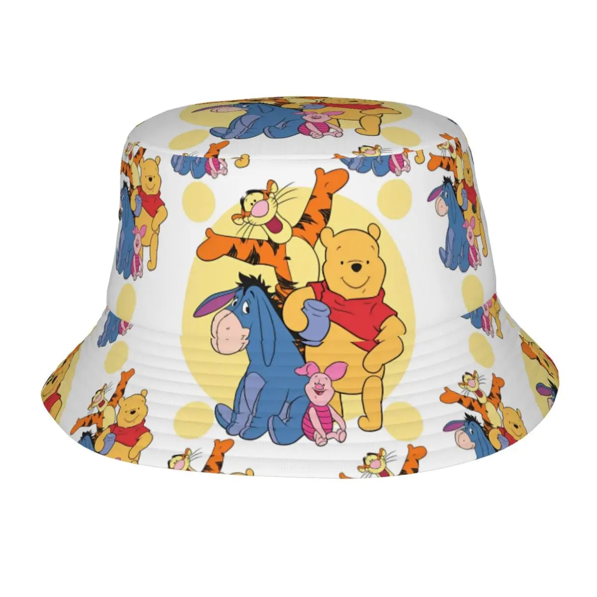 Vocation Getaway Headwear Winnie The Pooh Merch Bucket Hat Unique Women Men Sun Bob Hats Good Vibrations