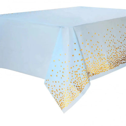 Disposable tablecloth pink blue rose gold gold small dot tablecloth birthday party decoration supplies wedding event layout Good Vibrations