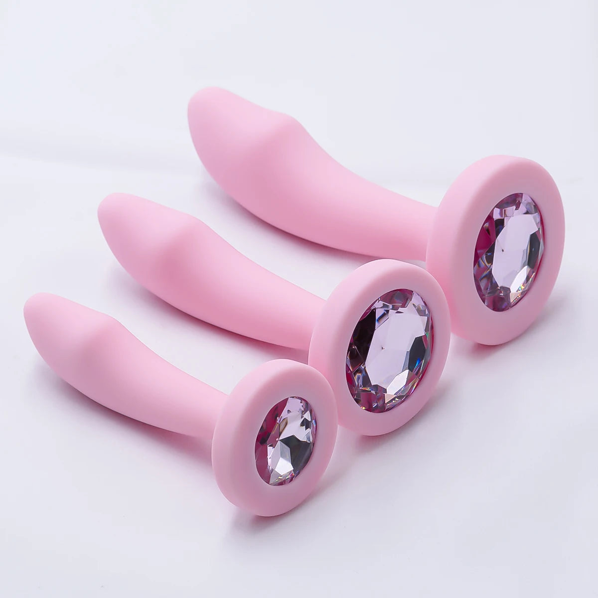 Silicone Anal Plug Gem Base Butt Plug Anal Masturbation Stimulator Anal Massage Dilatancy Toys G-point Massage Adult Sex Toys Good Vibrations Adult Super Store