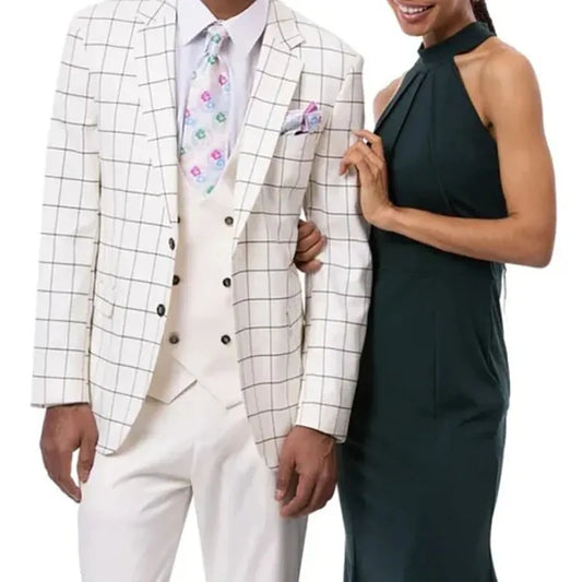 Fashion Wedding Groom Suits for Men Elegant Single Breasted Notch Lapel Slim Fit Male Clothing 3 Piece Jacket Pants Vest Sets