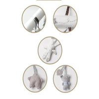 2025 New Hanging Bed Rabbit Baby Hand Bell Safety Seat Plush Toy Multifunctional Plush Toy Stroller Mobile Gifts Good Vibrations