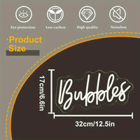 Bubbles LED Neon Sign Light,Bubbles Light, Champagne Wall Party Decor, For Wedding Backdrop Birthday Christmas Party Decor Good Vibrations