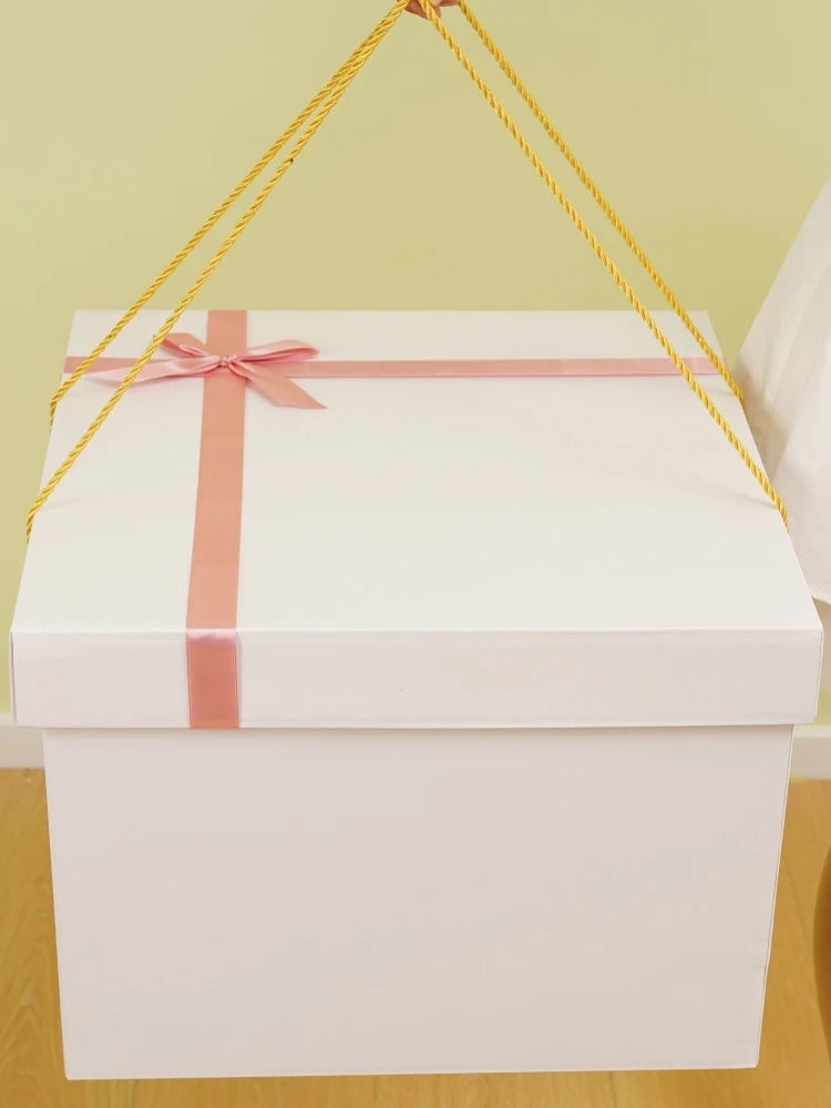 White Surprise Birthday Gift Box Extra Large Ceremony Feeling Girlfriend Present Box Special Large Size Wedding Celebration S... Good Vibrations